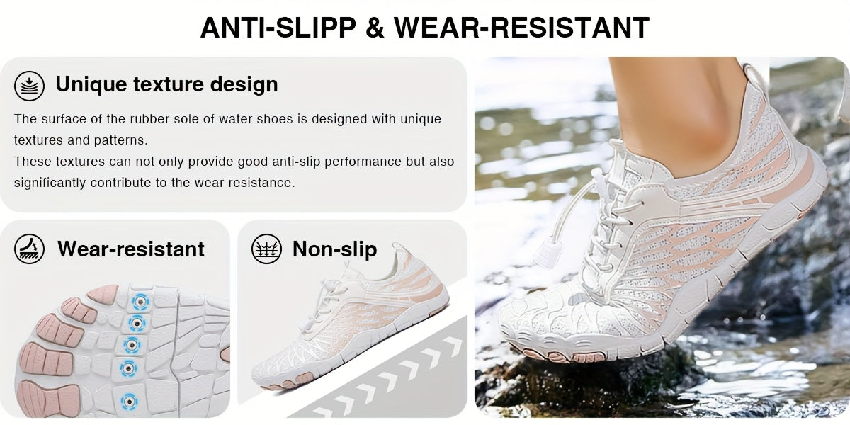 Barefoot Hiking Shoes for Women Wide Toe Box Non-Slip Trail Running Sneakers – Healthy Minimalist Footwear, Sizes US 6-11, White Black Pink