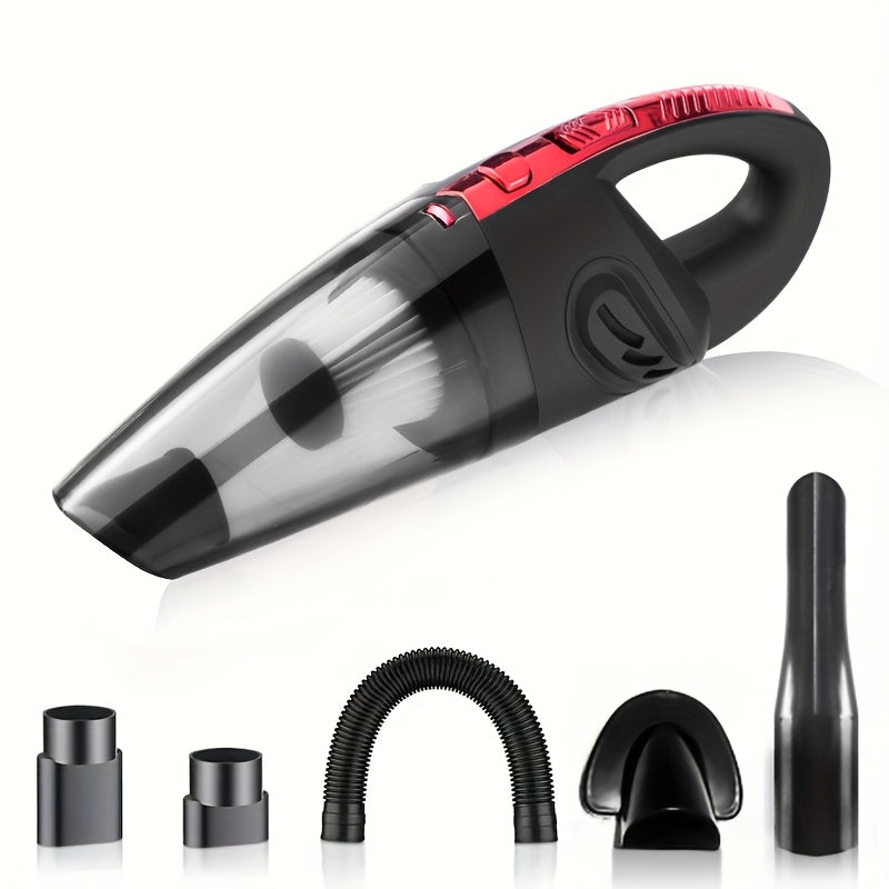 Handheld Car Vacuum Cleaner 4200PA 1800mAh Rechargeable Low Noise 4 Accessories for Car Home Pet Hair Pink Gift for Women