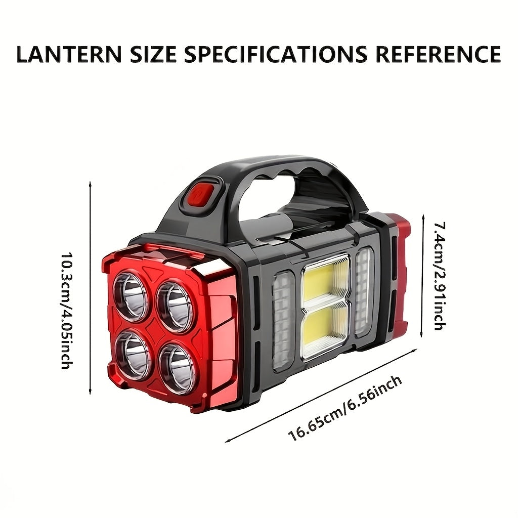 Solar LED Flashlight 2-Pack – High Lumen Rechargeable Handheld Spotlight with USB & Type-C Charging, Waterproof Outdoor Searchlight for Camping, Hiking, Hunting, Emergency & Everyday Use