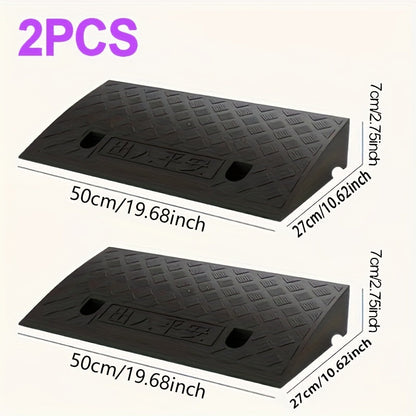 2-Pack Heavy Duty Plastic Loading Ramps – Anti-Slip & Weather-Resistant Portable Ramps for Cars, Trucks, Bicycles, Wheelchairs & Medical Equipment, Multiple Heights Available