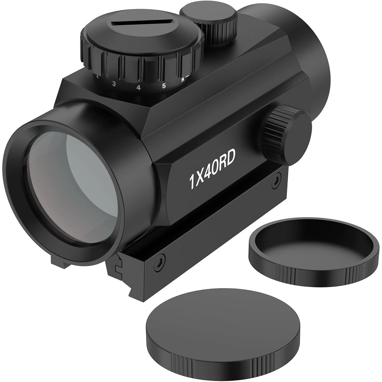 Tactical Red Green Dot Rifle Scope 1x40mm Reflex Sight – Aluminum Alloy Reflector Optic, Fits 20mm Picatinny Weaver Rail & 11mm Dovetail Rail – for Hunting, Shooting & Tactical Use