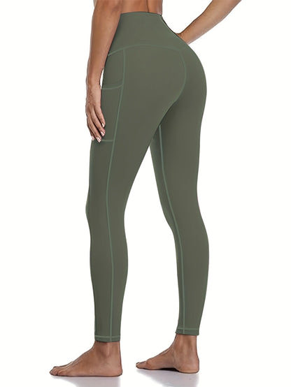 5-Piece Women's Printed Compression Yoga Pants – 7/8 Nine-Point Fitness Running Leggings with Leopard Camo & Solid Patterns, High-Waist Athletic Tracksuit Bottoms for Gym Workout, S-XXL