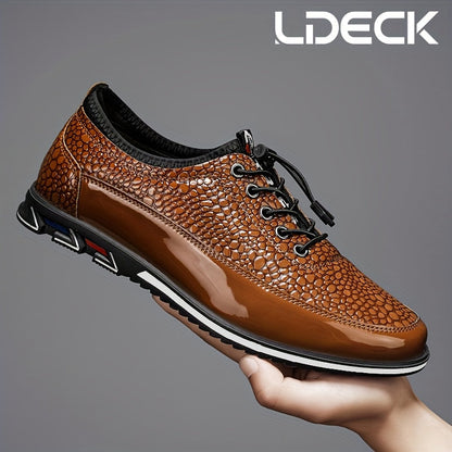Men's High Top Business Casual Dress Shoes – Lace-Up Formal Oxford Sneakers for Office & Suit, 13 Colors, US Sizes 6.5–13.5