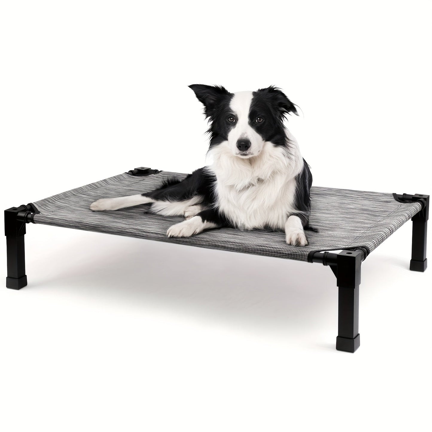 Cooling Elevated Dog Bed Raised Cot with Breathable Mesh and Metal Frame - Washable Portable Dog Cot with No-Slip Feet for Indoor and Outdoor Use, Multiple Sizes and Colors Available