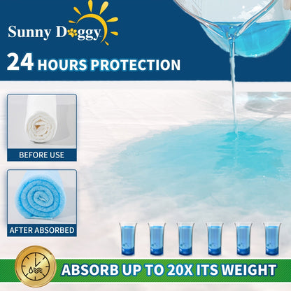 Disposable Dog Pee Pads Large – Upgraded Odor Control & Leak-Proof Puppy Training Pads, Super Absorbent Potty Pads for Housebreaking, 120 Count 22"x22" / 50 Count 30"x36" / 40 Count 36"x36"