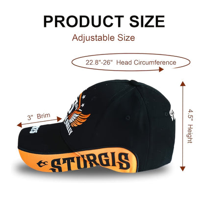 Sturgis 2026 Embroidered Baseball Cap – 86th Motorcycle Rally Souvenir Hat with 3D Embroidery, Adjustable Fit, Perfect Biker Gift for Men & Women