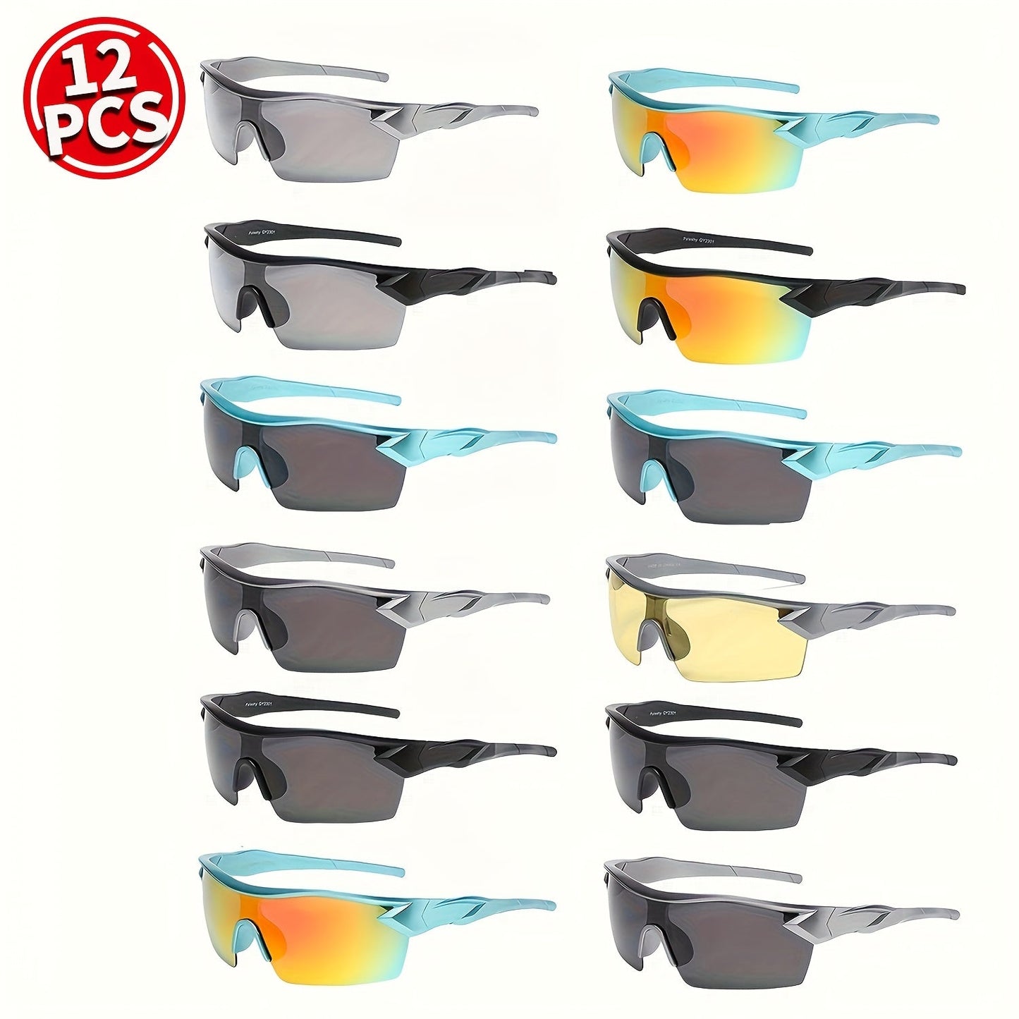 12 Pack Retro Square Sunglasses Bulk Set for Men and Women Classic Designer PC Frame UV Protection Beach Outdoor Sports Daily Leisure Wholesale Sunglasses Assorted Colors