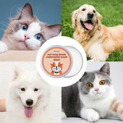 Pet Tear Stain Remover Balm for Dogs & Cats – Gentle Non-Irritating Eye Stain Cleaner, Safe for Sensitive Eye Area, Easy to Apply, 30g Compact Size