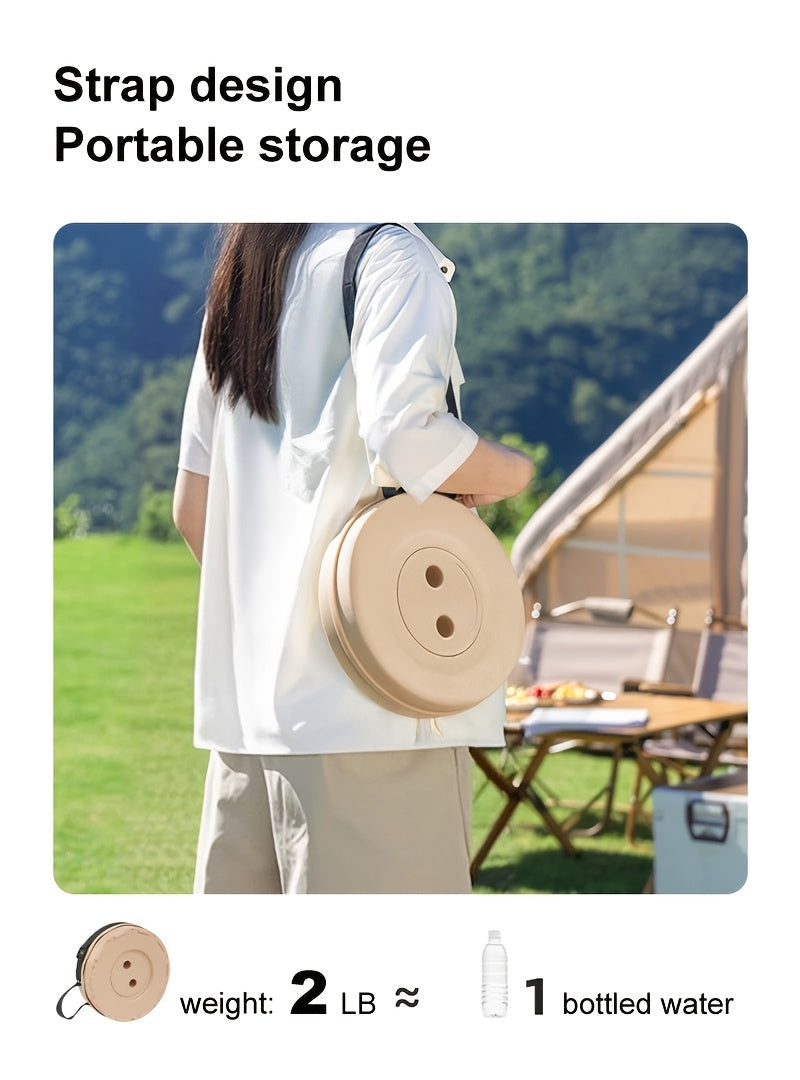 2-Pack Collapsible Folding Stool – 400 lbs Capacity Portable Telescopic Camping Stool, Compact Storage for Travel, Camping, Hiking, Fishing & Backyard BBQ – Lightweight Plastic Seat, Men's Gift
