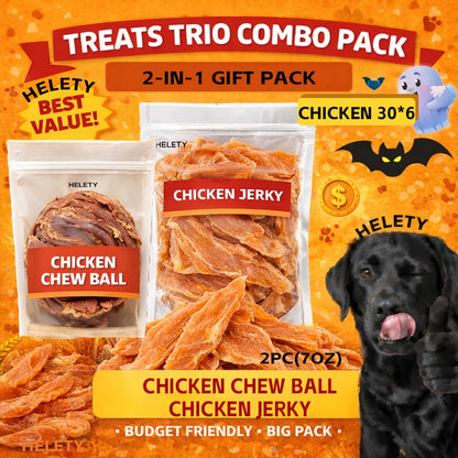 Chicken Jerky Dog Treats - Real Dried Chicken for Dogs, High Protein & Easy to Digest, Healthy Long-Lasting Training Reward Snack for Small, Medium & Large Breed Puppies and Adult Dogs