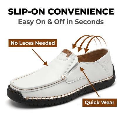 Men's Handstitched Driving Loafers Slip-On Shoes Lightweight Breathable – Casual Moccasin Boat Shoes for Business Casual, Travel, Walking & Outdoor, Sizes US 4–12.5