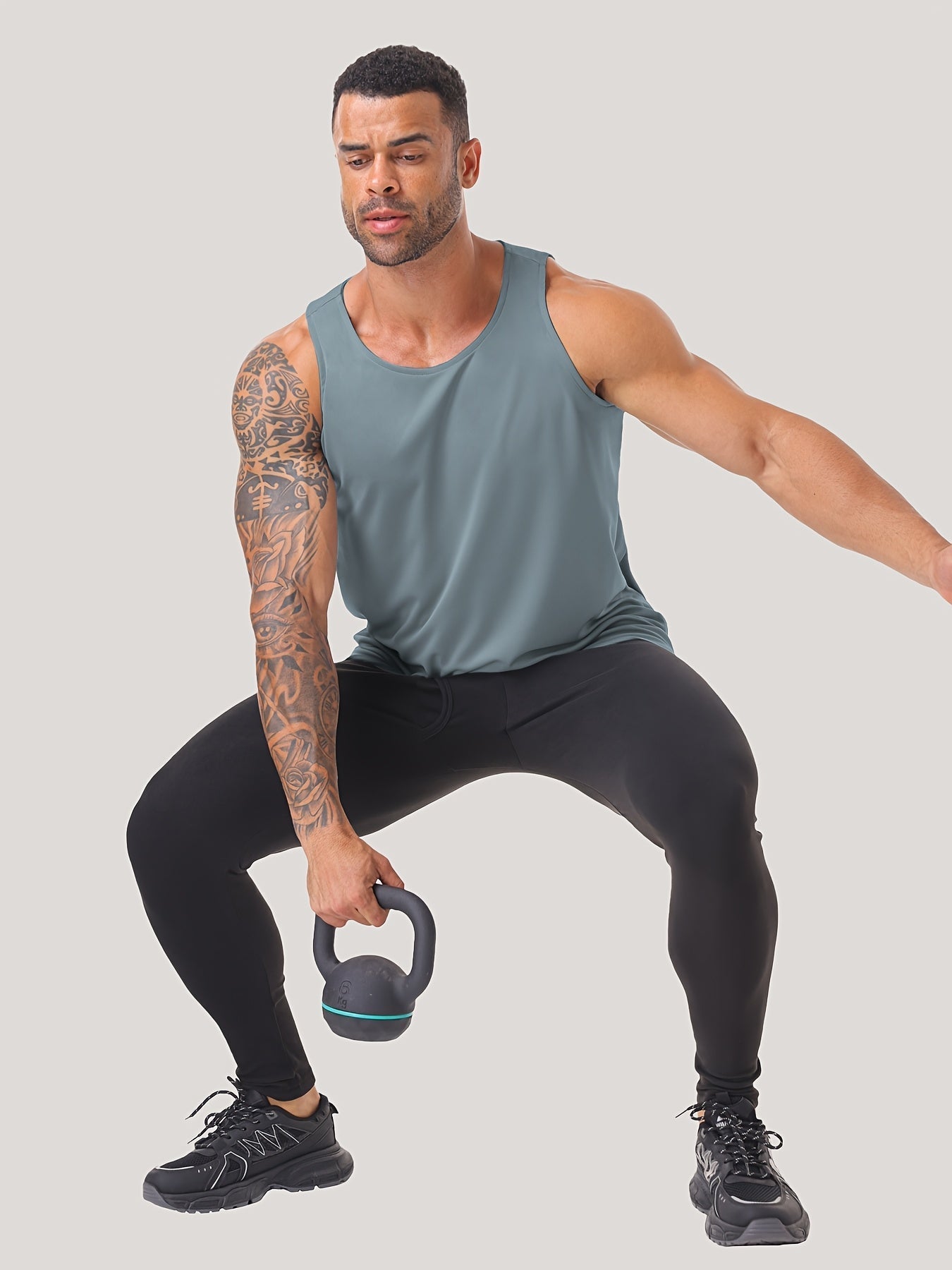 6 Pack Men's Quick Dry Workout Tank Tops – Breathable Sleeveless Gym Muscle Shirts for Fitness, Basketball, Soccer & Running – Mixed Colors, Sizes S-XXL