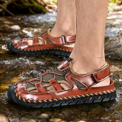 Men's Closed Toe Water Sandals - Non-Slip Quick-Drying Sports Sandals for Beach, Walking and Outdoor Activities, Breathable Soft Sole, Available in 4 Colors, Sizes US 5 to 12.5