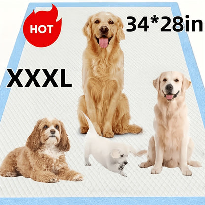 XXXL Thickened Dog Pee Pads – Super Absorbent 6-Layer Leakproof Odor-Reducing Puppy Training Pads for Large Dogs, Tear-Resistant Weighted Design for Bedroom & Dog Bed Use