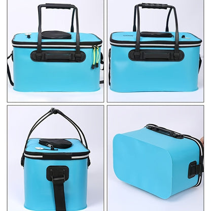 Collapsible Fish Bucket – Portable EVA Live Fish Holder & Bait Bucket for Fishing, Foldable Fish Safety Container for Outdoor Camping, Freshwater & Saltwater Fishing