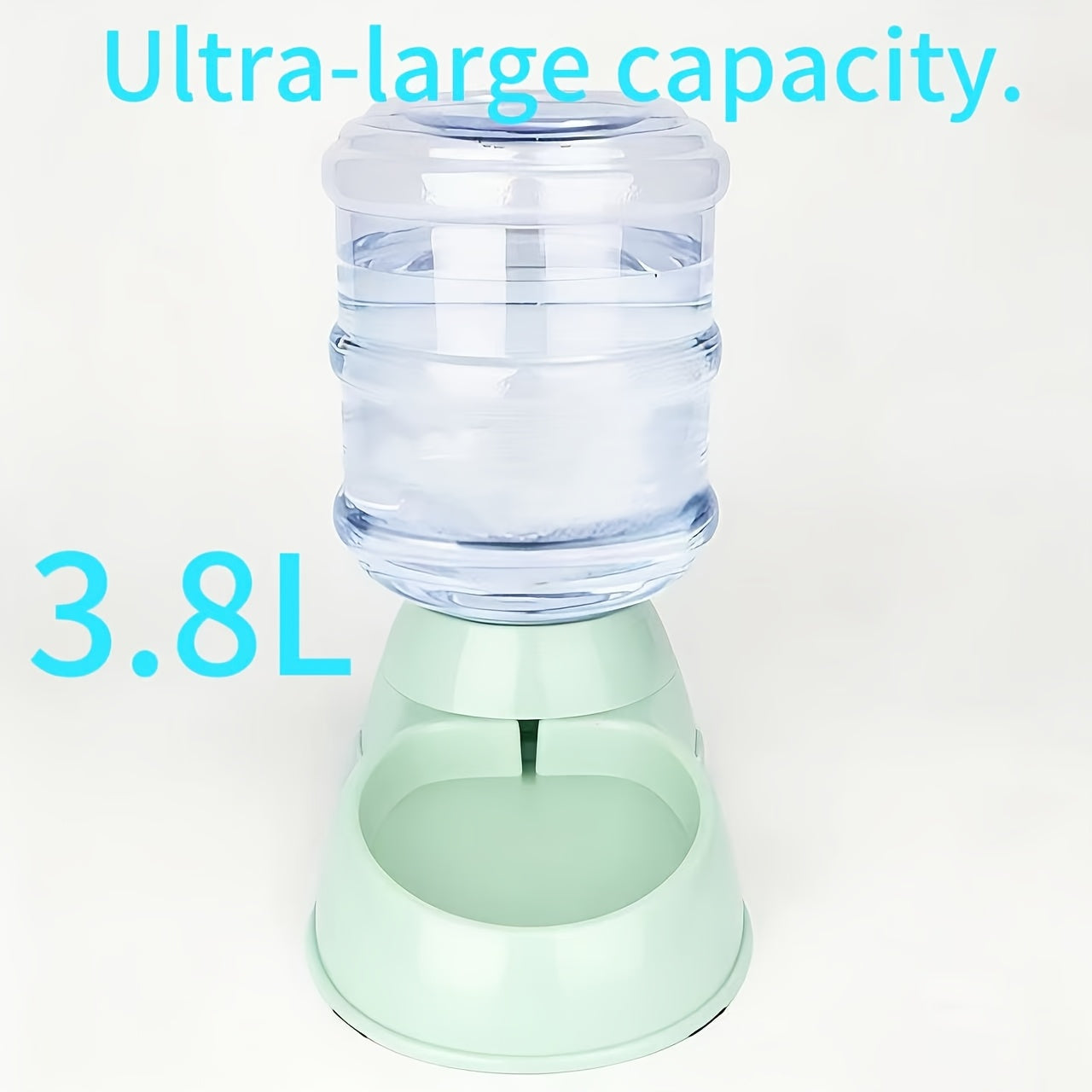 Automatic Gravity Dog Feeder and Water Dispenser 1 Gallon 3.8L - No Batteries Required, Durable PP Material, Suitable for Cats and Dogs Small Medium Pets, Hands-Free Gravity Feeding Station, Perfect Gift