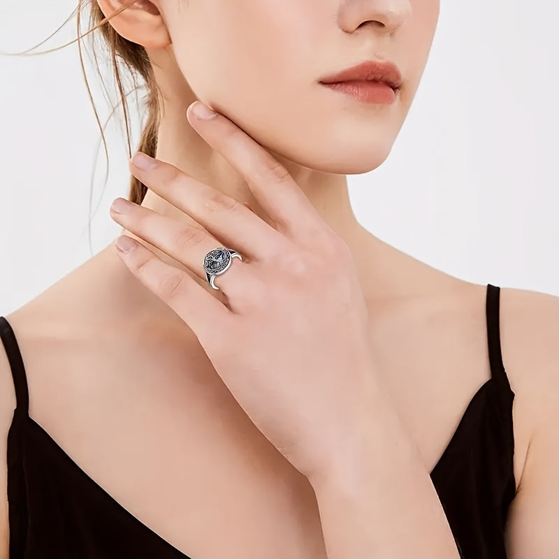 925 Sterling Silver Hollow Double-Layer Heart Ring – Elegant Romantic Silver Plating Design for Women, Dainty Stacked Heart Ring, Perfect Gift in Sizes 6-10 for Valentine's Day & Anniversary