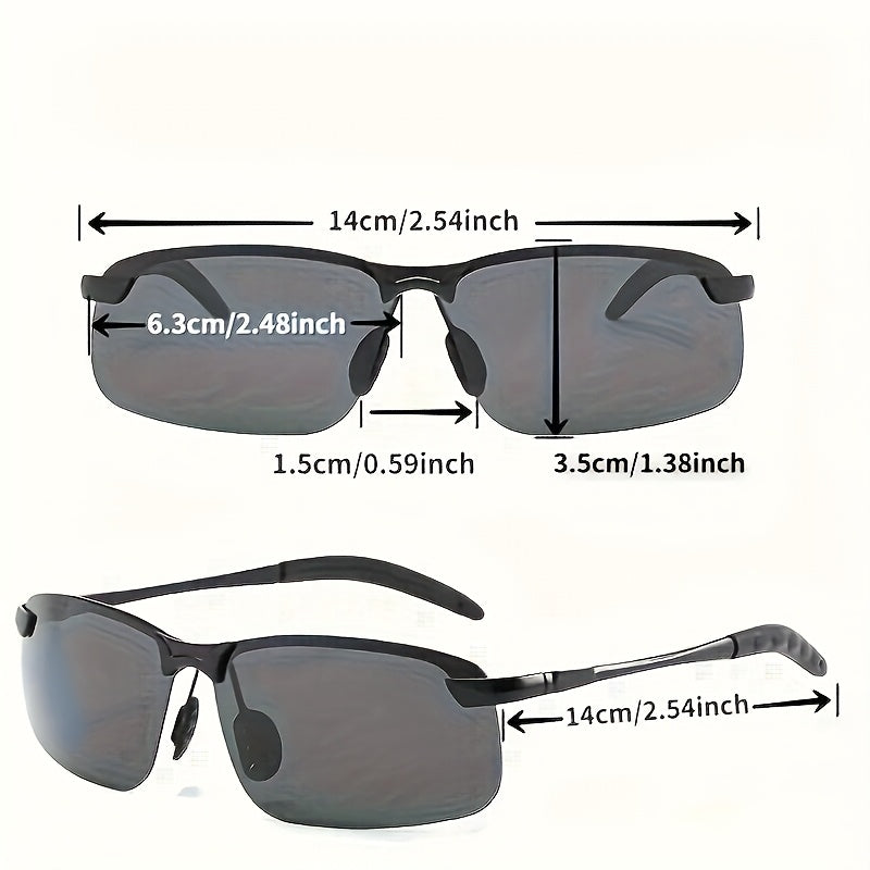 2-Pack Aurora Night Vision Driving Glasses – Anti-Glare Half-Frame, Lightweight TAC Lenses, Unisex for Men & Women, Safe Night Driving & Daily Wear Eyewear, Sleek Yellow Lens Glasses