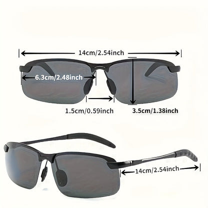 2-Pack Aurora Night Vision Driving Glasses – Anti-Glare Half-Frame, Lightweight TAC Lenses, Unisex for Men & Women, Safe Night Driving & Daily Wear Eyewear, Sleek Yellow Lens Glasses