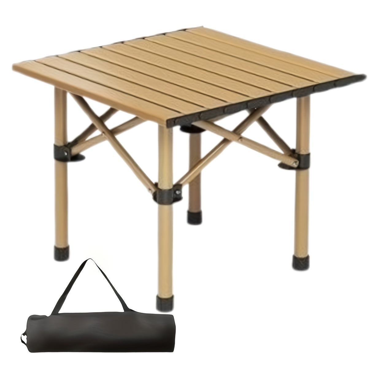 Large Portable Folding Table with Storage Bag - Outdoor Camping Picnic BBQ Garden Table Lightweight Easy Setup for Car Travel Self-Driving Tours
