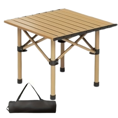 Large Portable Folding Table with Storage Bag - Outdoor Camping Picnic BBQ Garden Table Lightweight Easy Setup for Car Travel Self-Driving Tours