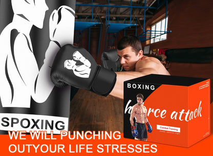 Freestanding Punching Bag 70" with Boxing Gloves & Electric Air Pump | Inflatable Heavy Bag for Adults Men Women Teens | Home Gym MMA Muay Thai Kickboxing Fitness Training | Black