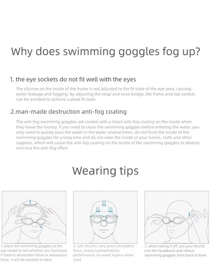 Anti-Fog Swim Goggles 2-Pack with Earplugs, Nose Clip & Waterproof Bag – UV Protection Swimming Goggles for Men, Women & Teens, Outdoor Pool & Water Sports Accessories Kit