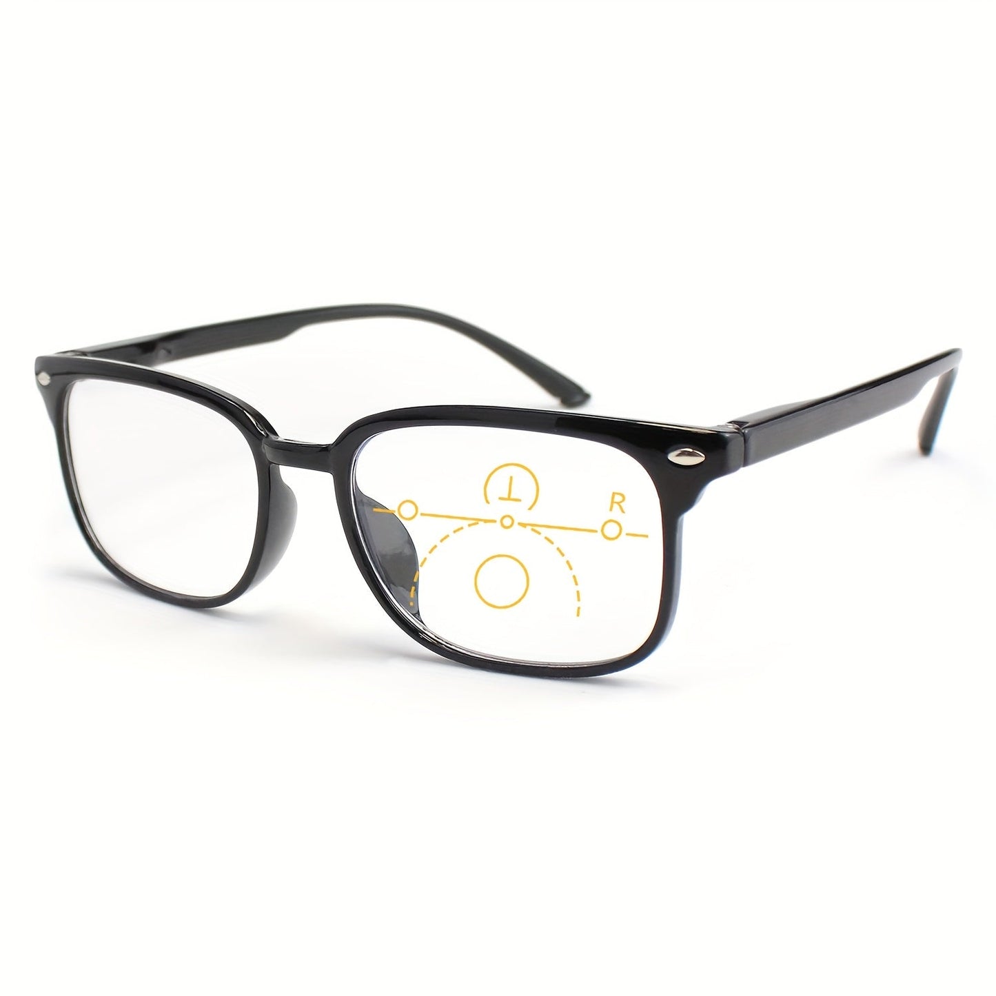 Reading Glasses Rectangle Frame with Spring Hinges – Lightweight PC Lens, +1.0 to +3.5 Magnification, Unisex Eyewear for Men & Women – Ideal for Computer, Reading & Everyday Wear
