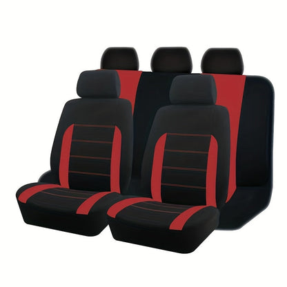 Car Seat Covers Full Set 5-Seat Universal Fit – Breathable Wear-Resistant Fabric with Foam Cushioning for SUV, Sedan, Minivan & Truck – All-Season, 10 Color Options – Velora