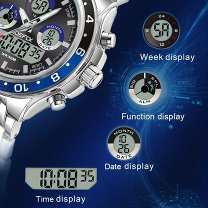 Men's Vintage Business Chronograph Watch with Steel Band – Dual Movement Waterproof Wristwatch with Band Adjustment Tool Father's Day Birthday Gift for Men
