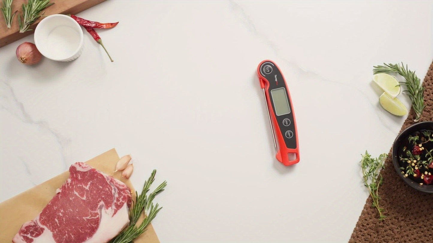 Instant Read Meat Thermometer Digital Food Thermometer | 2-3 Second Fast Read Motion Sensing Auto-Wake | Foldable Probe -58°F to 572°F | BBQ Grill Smoker Candy Oil Kitchen Cooking
