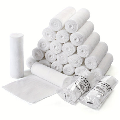 Stretch Gauze Bandage Rolls 24 Count – 4 Inch x 4 Yards, Individually Wrapped Latex-Free Conforming Gauze Wrap for First Aid, Wound Care, Wrist, Knee, Hemostasis, Outdoor & Pet Use