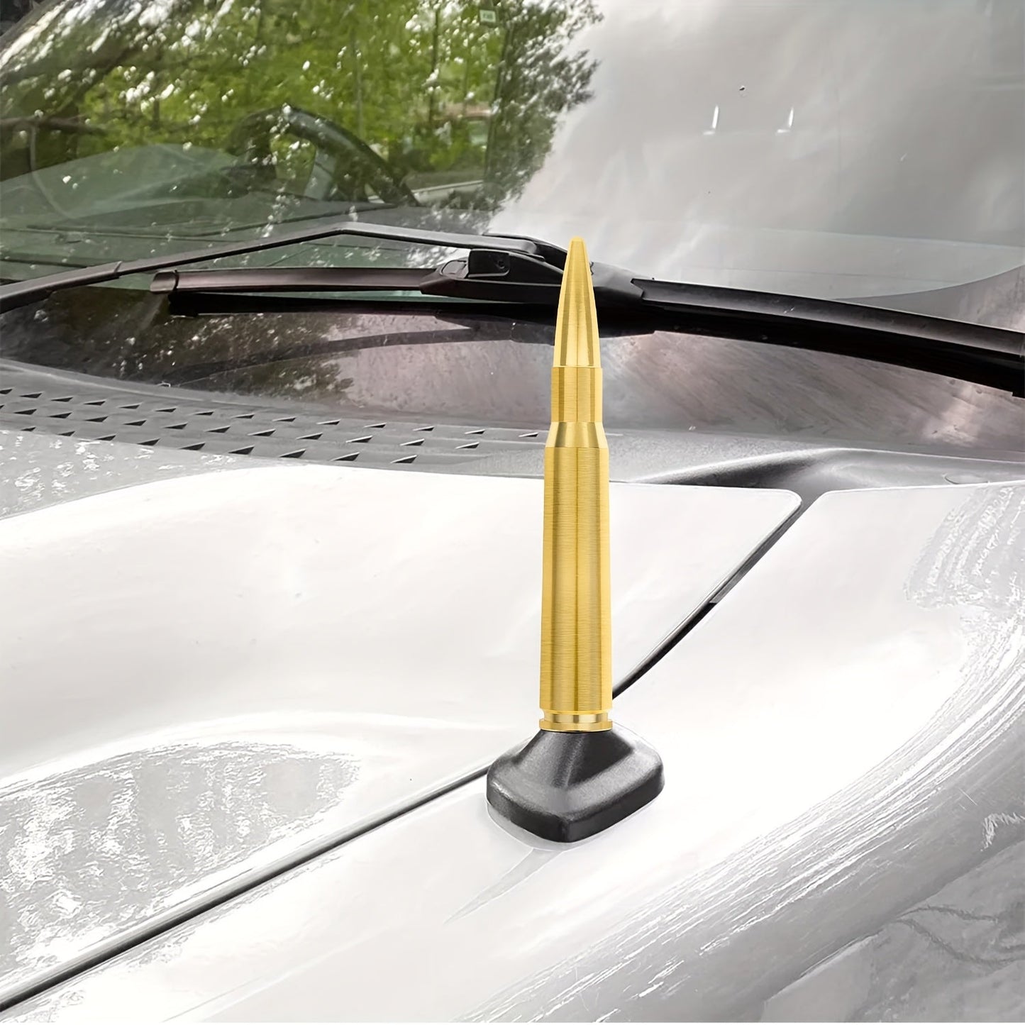 5.3" Short Car Antenna Carbon Steel – Universal Fit AM/FM Signal Booster Replacement Antenna, Durable Anti-Break Design, Multiple Colors for Car Exterior Decoration & Upgrade