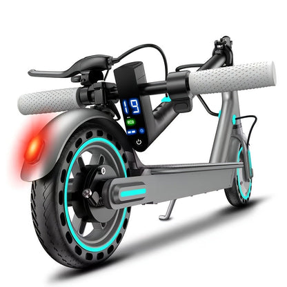 Foldable Electric Scooter for Adults 350W Brushless Motor Dual Drum Brake 8.5 Inch Solid Tires 3-Speed LCD Display 265 lbs Max Load 3-Second Fold Portable Urban Commuter E-Scooter