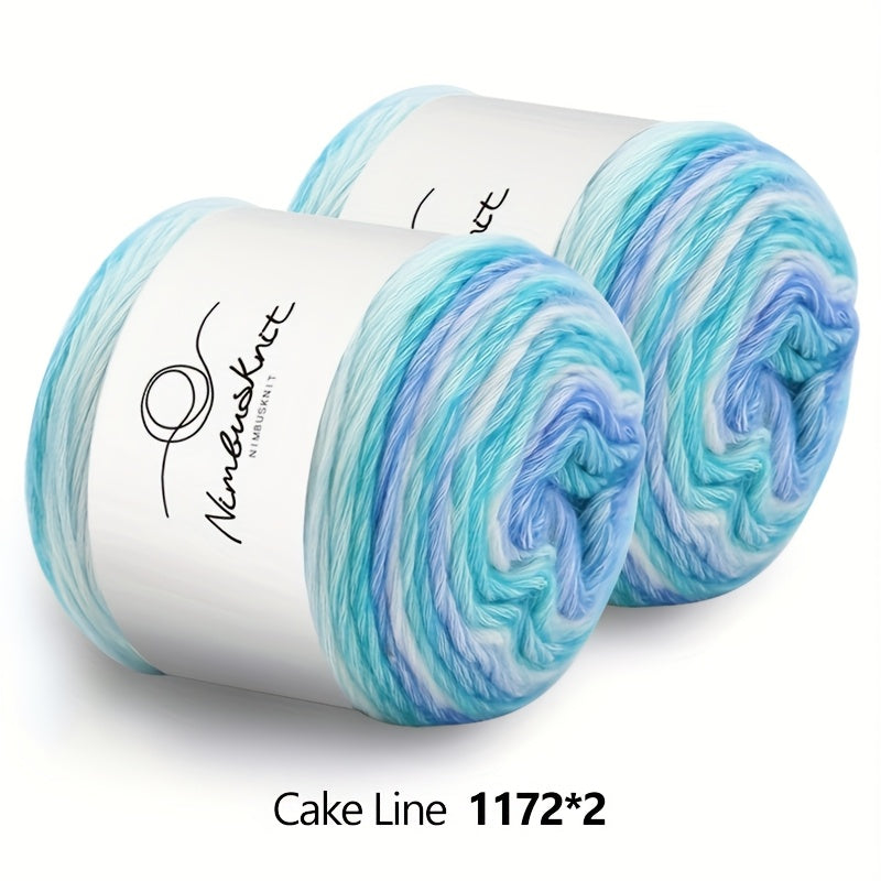 Colorful Yarn Thread & Weaving Accessories Kit 2/4pcs Cotton Acrylic Wool Blend with C-Type Buckle Weaving Needle Bow Twist Needle DIY Knitting Crochet Sweater Scarf Beginner Craft Set