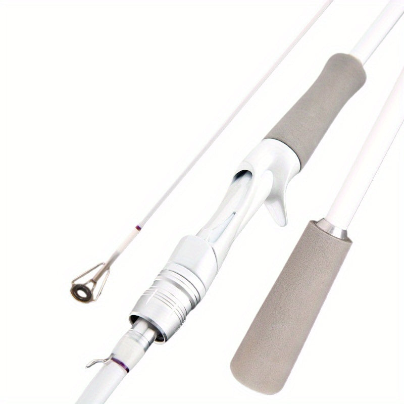 Carbon Fiber Fishing Rod Casting & Spinning Fast Action Sensitive Tip EVA Grip for Freshwater Saltwater Bass Fishing – 165cm 180cm 210cm, Lightweight High-Power White Fishing Pole
