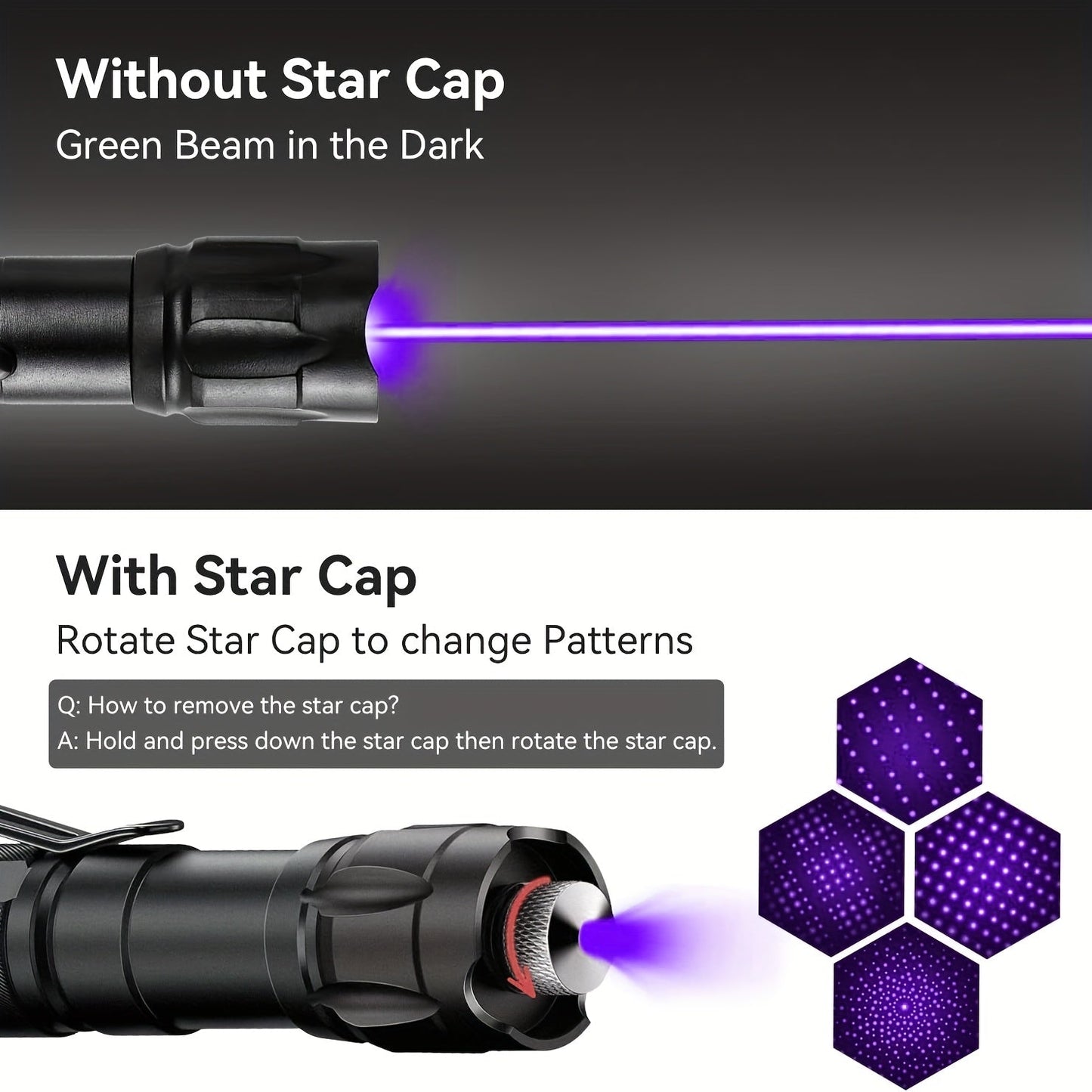 High Power Laser Pointer with Battery and Charger Set Red Green Purple Tactical Laser Flashlight for Indoor Presentations Outdoor Camping Hiking Stargazing Long Range Beam