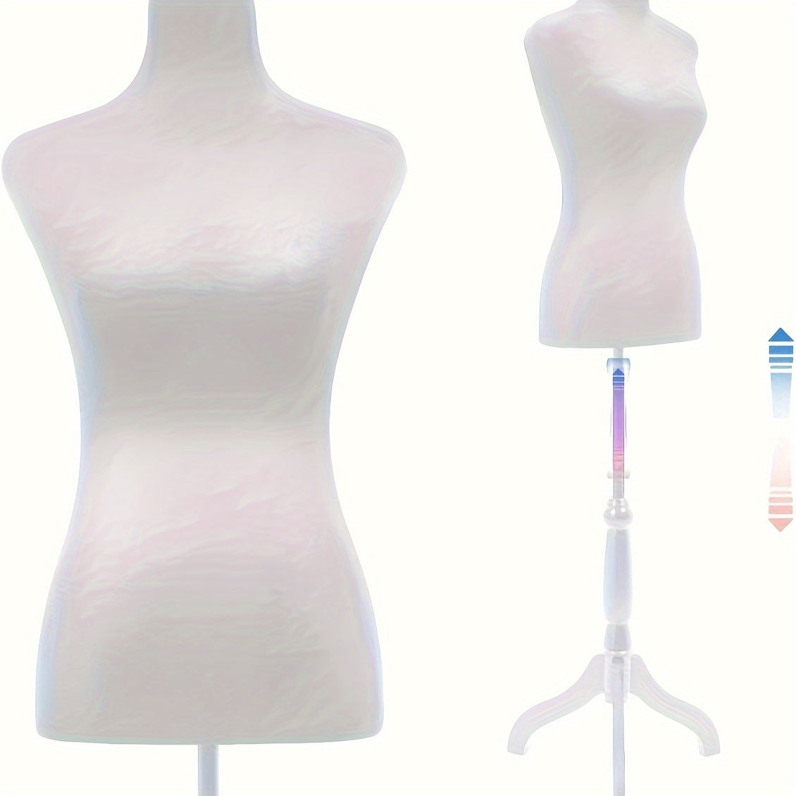 Dress Form Mannequin Torso with Tripod Stand, Adjustable Height 50-63 Inch, Portable Female Body Form for Sewing, Clothing Display, Fashion Design & Photography – 4 Colors Available