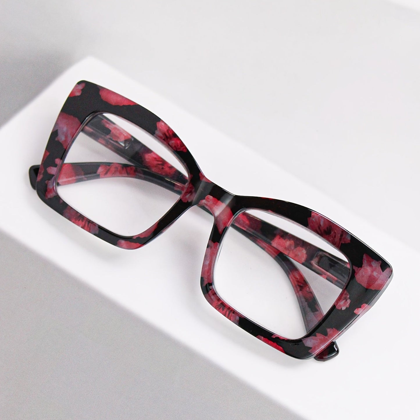 Women's Reading Glasses Set 7 Pairs – Large Square Vintage Style, Spring Hinges, +1.0 to +4.0 Magnification, Durable PC Frame, Stylish Everyday Eyewear for Women