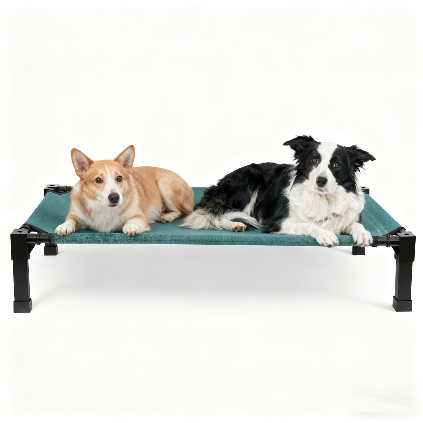 Cooling Elevated Dog Bed Raised Cot with Breathable Mesh & Metal Frame – Washable Portable No-Slip Dog Cot for Indoor & Outdoor Use, Available in 4 Sizes & 7 Colors for All Breeds