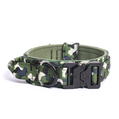 Heavy Duty Tactical Dog Collar with Handle & Quick-Release Metal Buckle – 1.8" Wide Nylon Collar for Medium & Large Dogs, Ideal for Training, Agility, Outdoor & Search & Rescue