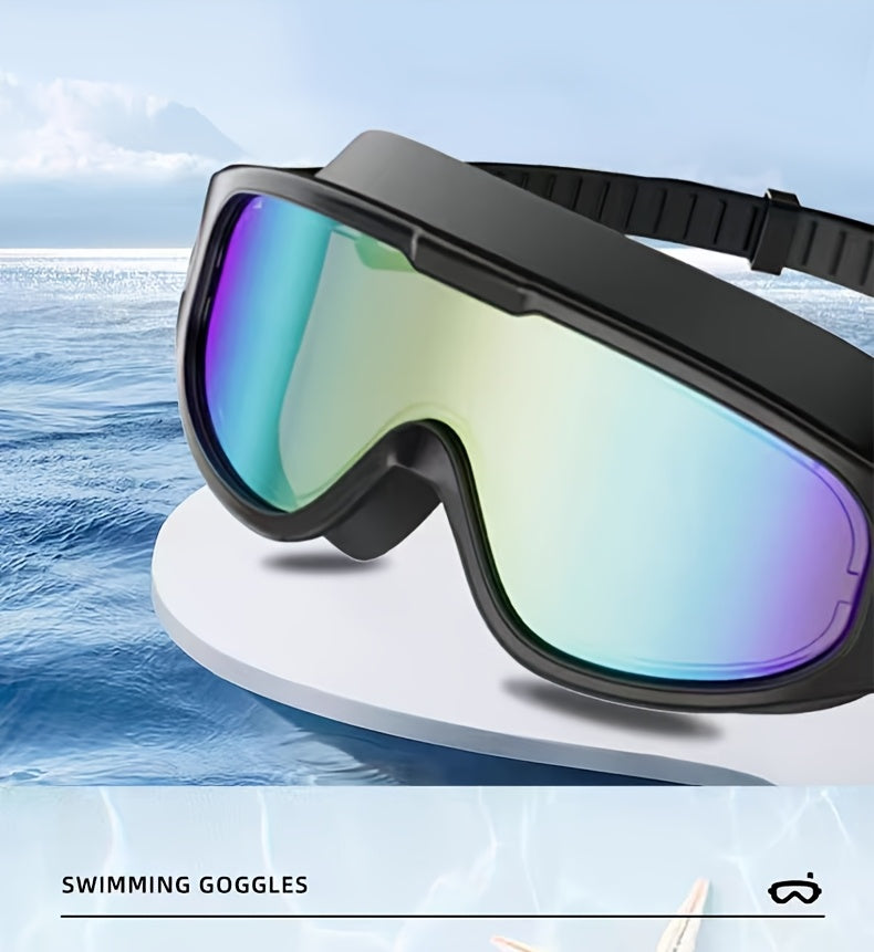 Anti-Fog Swim Goggles 2-Pack with Earplugs, Nose Clip & Waterproof Bag – UV Protection Swimming Goggles for Men, Women & Teens, Outdoor Pool & Water Sports Accessories Kit