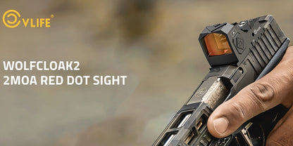 Wolfcloak 2MOA Red Green Dot Sight Shockproof Motion Awake Optic – Aluminum Alloy Red Dot Scope with MOS Adapter Plate & 21mm Picatinny Rail Mount, Battery Powered, Fits Pistols & Rifles