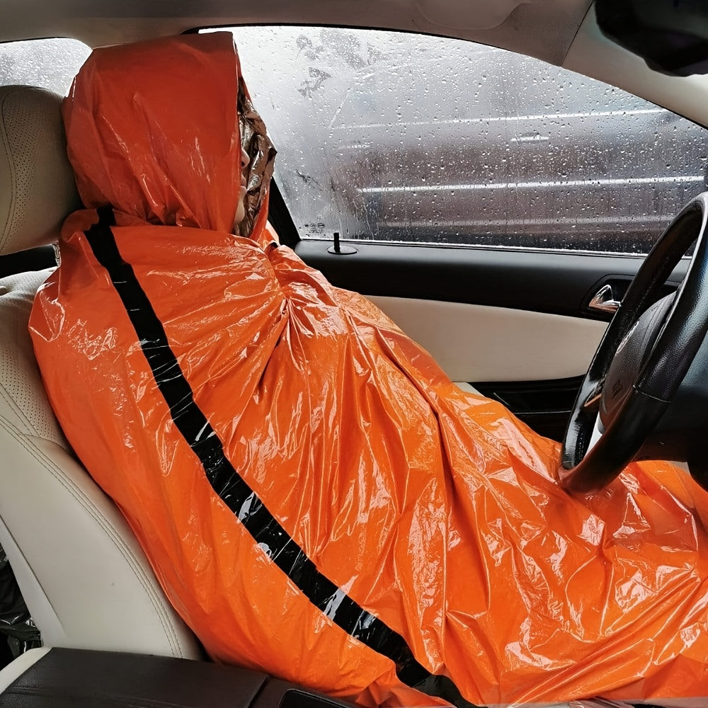Emergency Mylar Sleeping Bag 4-Piece Kit – 2 Thermal Survival Sleeping Bags + 2 Whistles, Lightweight Portable Shelter for Camping, Hiking, Backpacking, Outdoor Survival & Emergencies