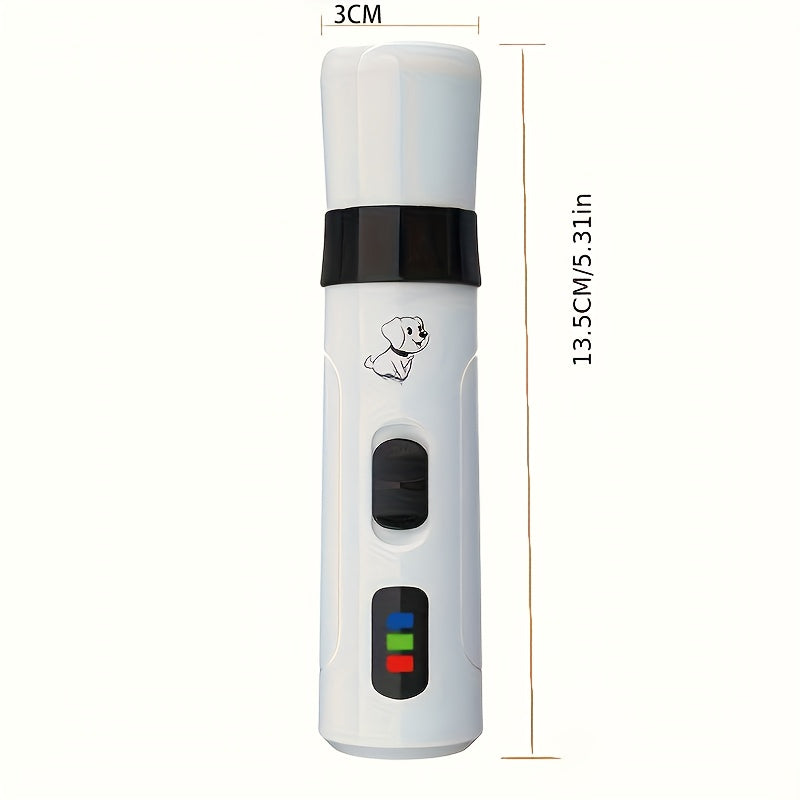 Electric Dog Nail Grinder Quiet Painless USB Rechargeable LED Screen Pet Grooming Tool