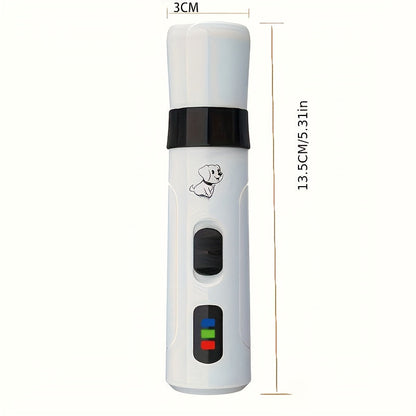 Electric Dog Nail Grinder Quiet Painless USB Rechargeable LED Screen Pet Grooming Tool