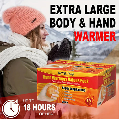 Hand Warmers 20 Pack Odorless 10-Hour Lasting Heat – Disposable Breathable Warmers Safe for Babies Winter Outdoor Travel Camping Skiing Bedtime