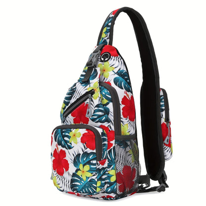Large Capacity Crossbody Shoulder Bag for Men & Women – Multi-Purpose Embroidered Sports Style Travel Bag with Secure Zipper, Hands-Free Daily Commute & Outdoor Use, Multiple Colors