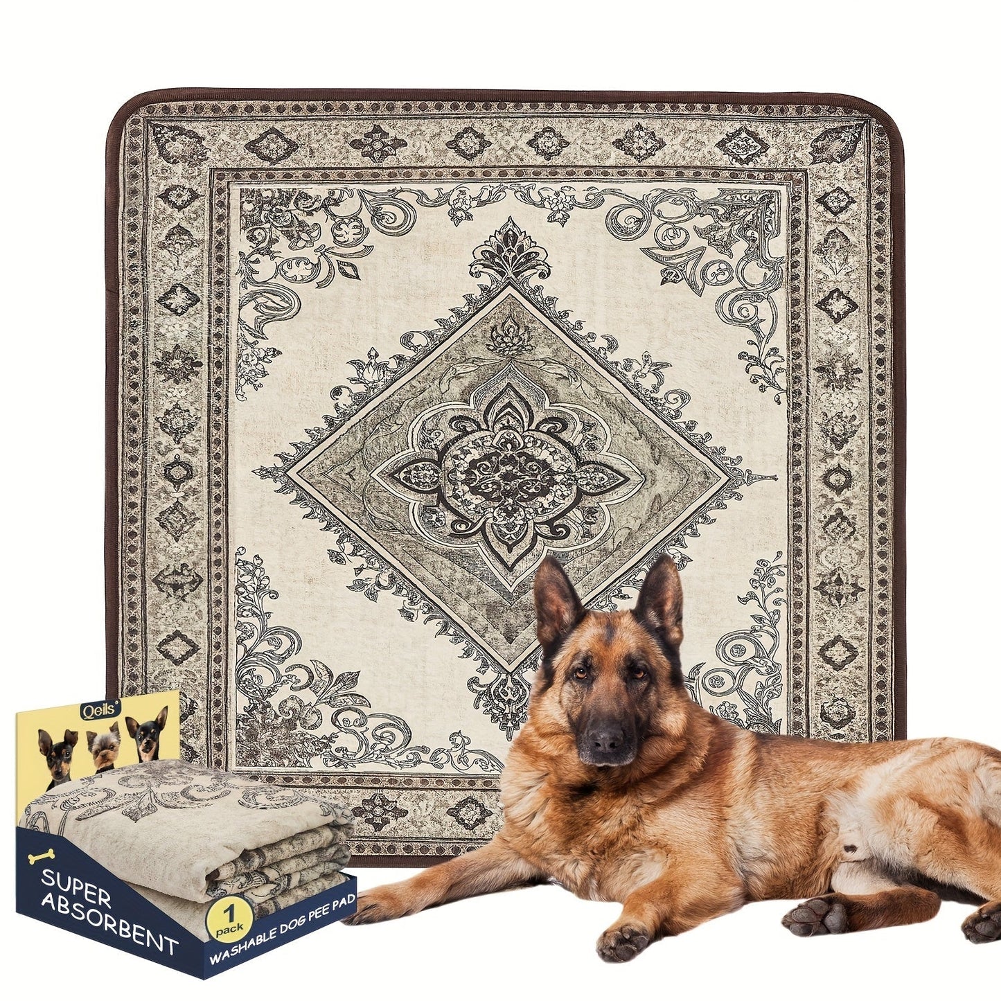 Washable Dog Pee Pads Reusable Puppy Training Pads Super Absorbent Heavy Duty Leakproof Non-Slip Pet Pads for Floor Crate Couch Whelping Multiple Sizes & Patterns Machine Washable