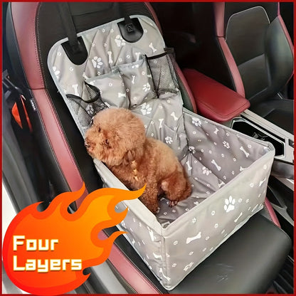 Car Dog Seat Mat Front Passenger Seat Scratch Dirt Resistant Polyester Pet Travel Seat Cover Protector All Dog Sizes Grey Black Pink White Car Interior Protection